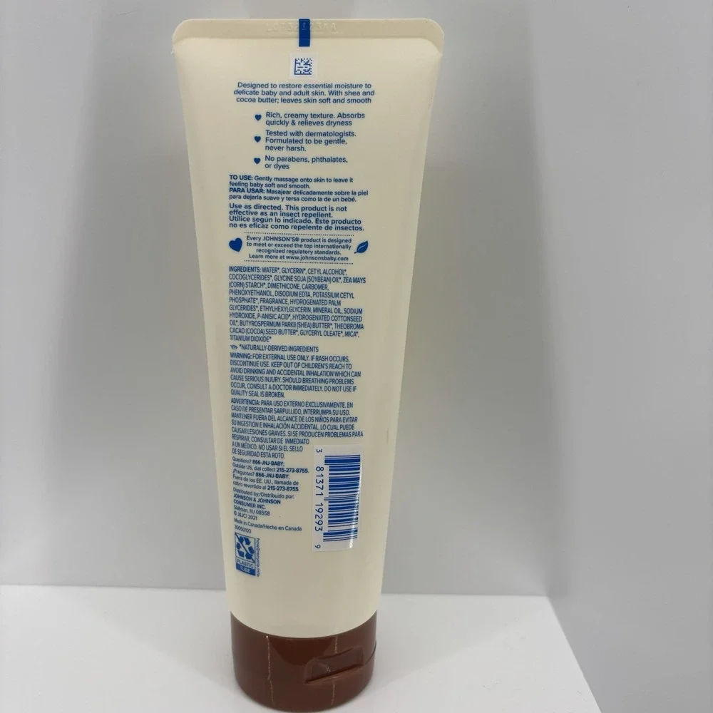 Johnson's Creamy Oil for Baby, Moisturizing Body Lotion with Shea & Cocoa Butter